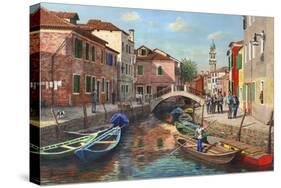 Burano Canal Venice-Richard Harpum-Stretched Canvas