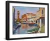 Burano Clocktower, 2000 (Oil on Board)-William Ireland-Framed Giclee Print