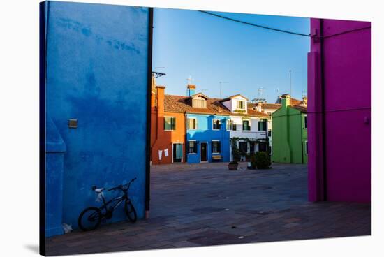 Burano, Venice, Italy, Europe-Mark A Johnson-Stretched Canvas