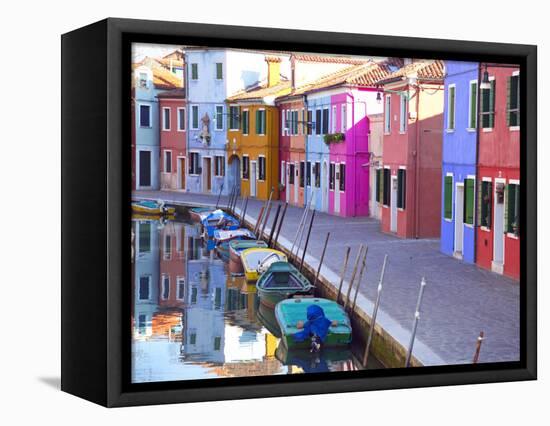 Burano, Venice, Italy-Alan Copson-Framed Stretched Canvas