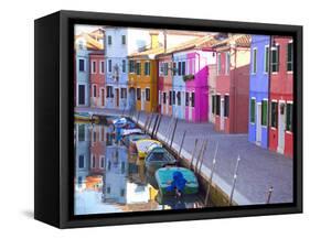 Burano, Venice, Italy-Alan Copson-Framed Stretched Canvas