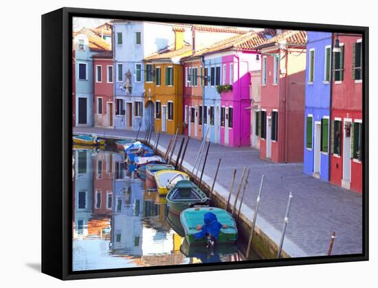 Burano, Venice, Italy-Alan Copson-Framed Stretched Canvas