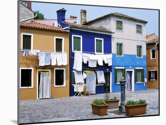 Burano, Venice, Veneto, Italy-Guy Thouvenin-Mounted Photographic Print