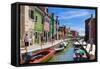 Burano, Venice-lachris77-Framed Stretched Canvas