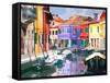 Burano Village-Shelley Lake-Framed Stretched Canvas