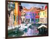 Burano Village-Shelley Lake-Framed Art Print