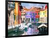 Burano Village-Shelley Lake-Framed Art Print