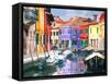 Burano Village-Shelley Lake-Framed Stretched Canvas