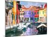 Burano Village-Shelley Lake-Mounted Art Print