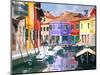 Burano Village-Shelley Lake-Mounted Art Print