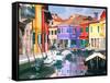 Burano Village-Shelley Lake-Framed Stretched Canvas