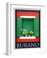 Burano Window, Italy 11-Anna Siena-Framed Giclee Print