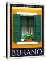 Burano Window, Italy 12-Anna Siena-Stretched Canvas