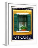 Burano Window, Italy 12-Anna Siena-Framed Giclee Print