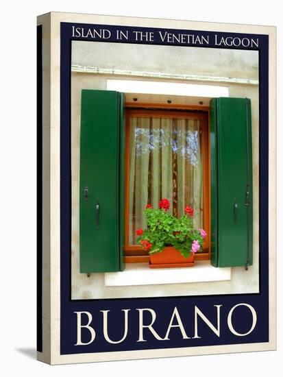 Burano Window, Italy 13-Anna Siena-Stretched Canvas