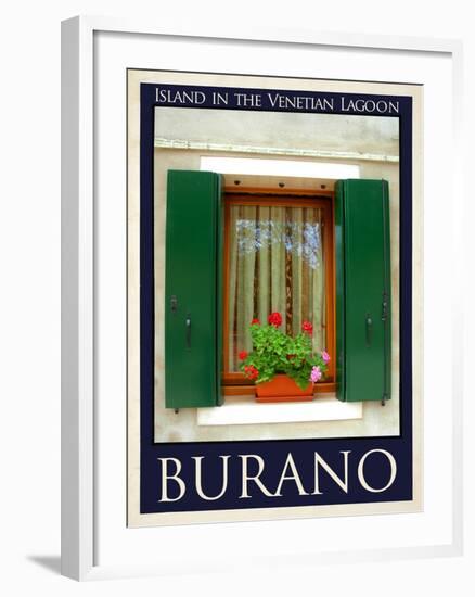 Burano Window, Italy 13-Anna Siena-Framed Giclee Print