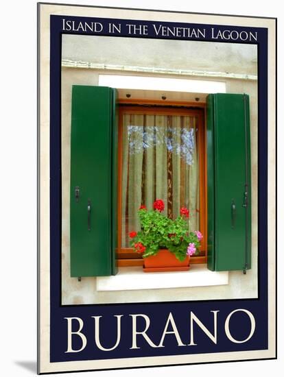 Burano Window, Italy 13-Anna Siena-Mounted Giclee Print