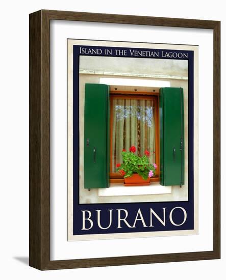 Burano Window, Italy 13-Anna Siena-Framed Giclee Print