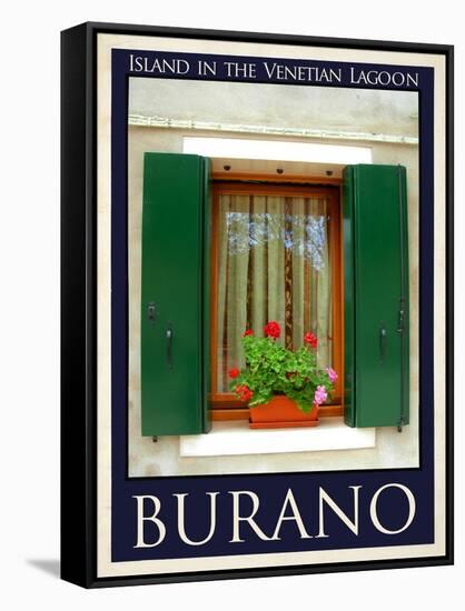 Burano Window, Italy 13-Anna Siena-Framed Stretched Canvas