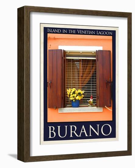 Burano Window, Italy 14-Anna Siena-Framed Giclee Print