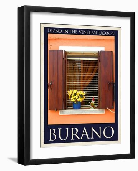 Burano Window, Italy 14-Anna Siena-Framed Giclee Print
