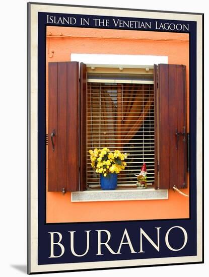 Burano Window, Italy 14-Anna Siena-Mounted Giclee Print