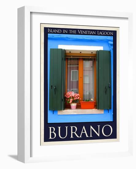 Burano Window, Italy 15-Anna Siena-Framed Giclee Print