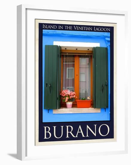 Burano Window, Italy 15-Anna Siena-Framed Giclee Print
