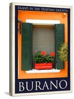 Burano Window, Italy 16-Anna Siena-Stretched Canvas