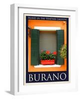 Burano Window, Italy 16-Anna Siena-Framed Giclee Print