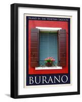 Burano Window, Italy 17-Anna Siena-Framed Giclee Print
