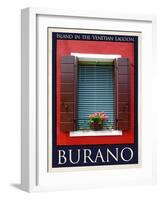 Burano Window, Italy 17-Anna Siena-Framed Giclee Print