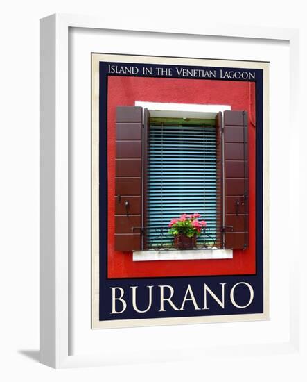 Burano Window, Italy 17-Anna Siena-Framed Giclee Print