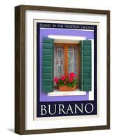 Burano Window, Italy 18-Anna Siena-Framed Giclee Print