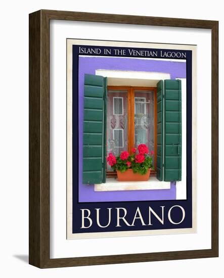 Burano Window, Italy 18-Anna Siena-Framed Giclee Print