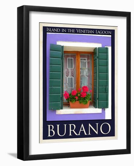 Burano Window, Italy 18-Anna Siena-Framed Giclee Print