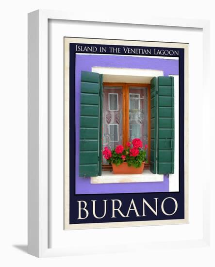 Burano Window, Italy 18-Anna Siena-Framed Giclee Print
