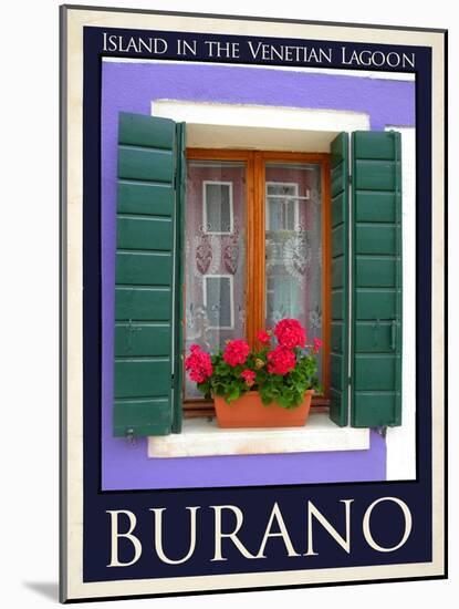 Burano Window, Italy 18-Anna Siena-Mounted Giclee Print