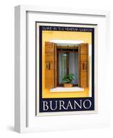 Burano Window, Italy 19-Anna Siena-Framed Giclee Print