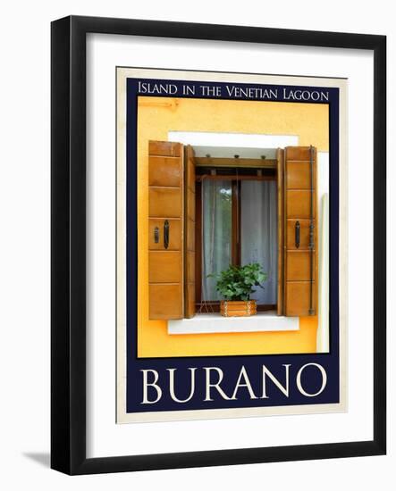 Burano Window, Italy 19-Anna Siena-Framed Giclee Print