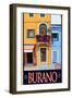 Burano Window, Italy 1-Anna Siena-Framed Giclee Print