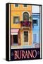 Burano Window, Italy 1-Anna Siena-Framed Stretched Canvas