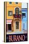 Burano Window, Italy 1-Anna Siena-Stretched Canvas