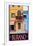 Burano Window, Italy 1-Anna Siena-Framed Giclee Print