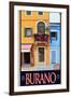 Burano Window, Italy 1-Anna Siena-Framed Giclee Print