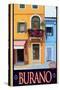 Burano Window, Italy 1-Anna Siena-Stretched Canvas