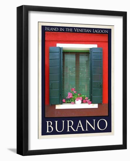 Burano Window, Italy 20-Anna Siena-Framed Giclee Print