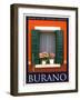 Burano Window, Italy 21-Anna Siena-Framed Giclee Print