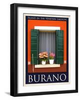 Burano Window, Italy 21-Anna Siena-Framed Giclee Print