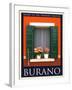 Burano Window, Italy 21-Anna Siena-Framed Giclee Print